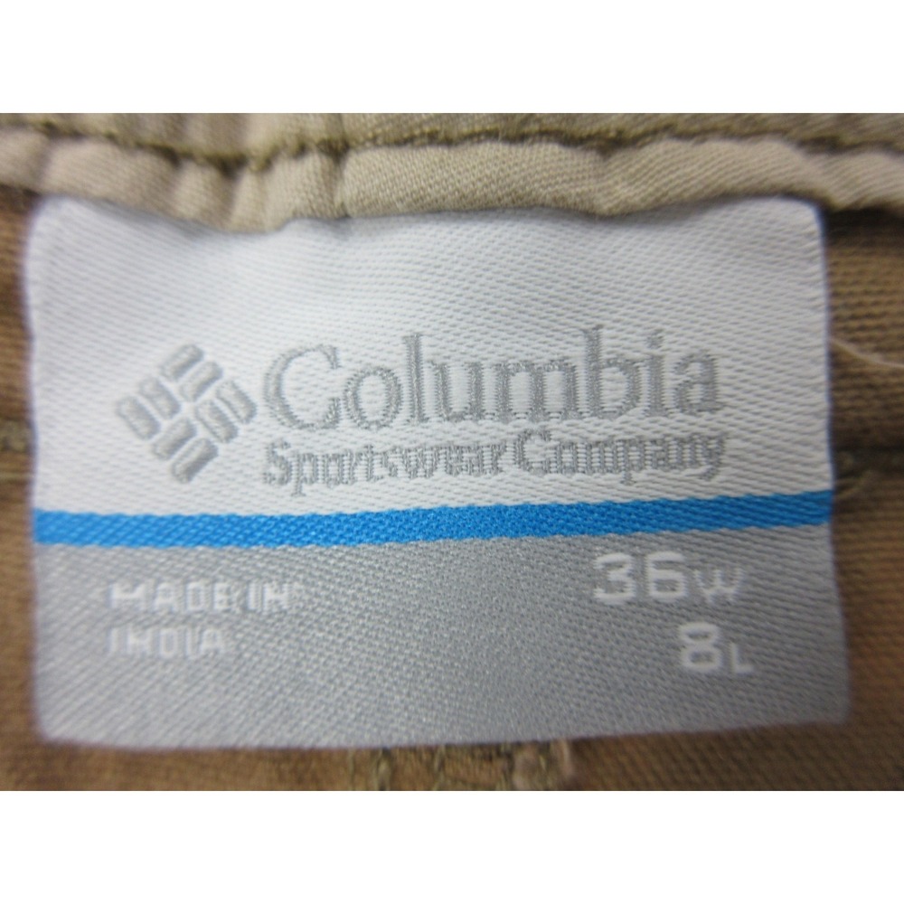 Columbia Cargo Shorts Mens 36 Brown Stretch Bleach Dyed 8 Inseam Outdoor Casual - Picture 5 of 9